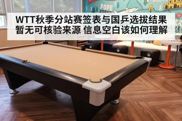 WTT秋季分站赛签表与国乒选拔结果暂无可核验来源 信息空白该如何理解